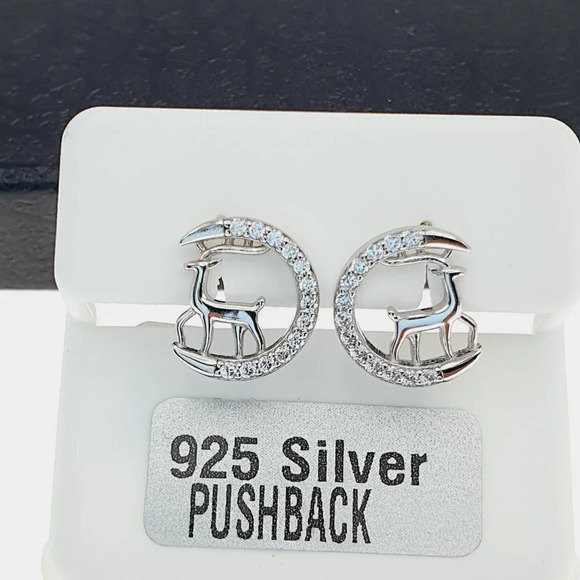 "925 sterling silver luxury CZ earrings for women/girls, Best for RJUS2226 - Picture 10 of 10